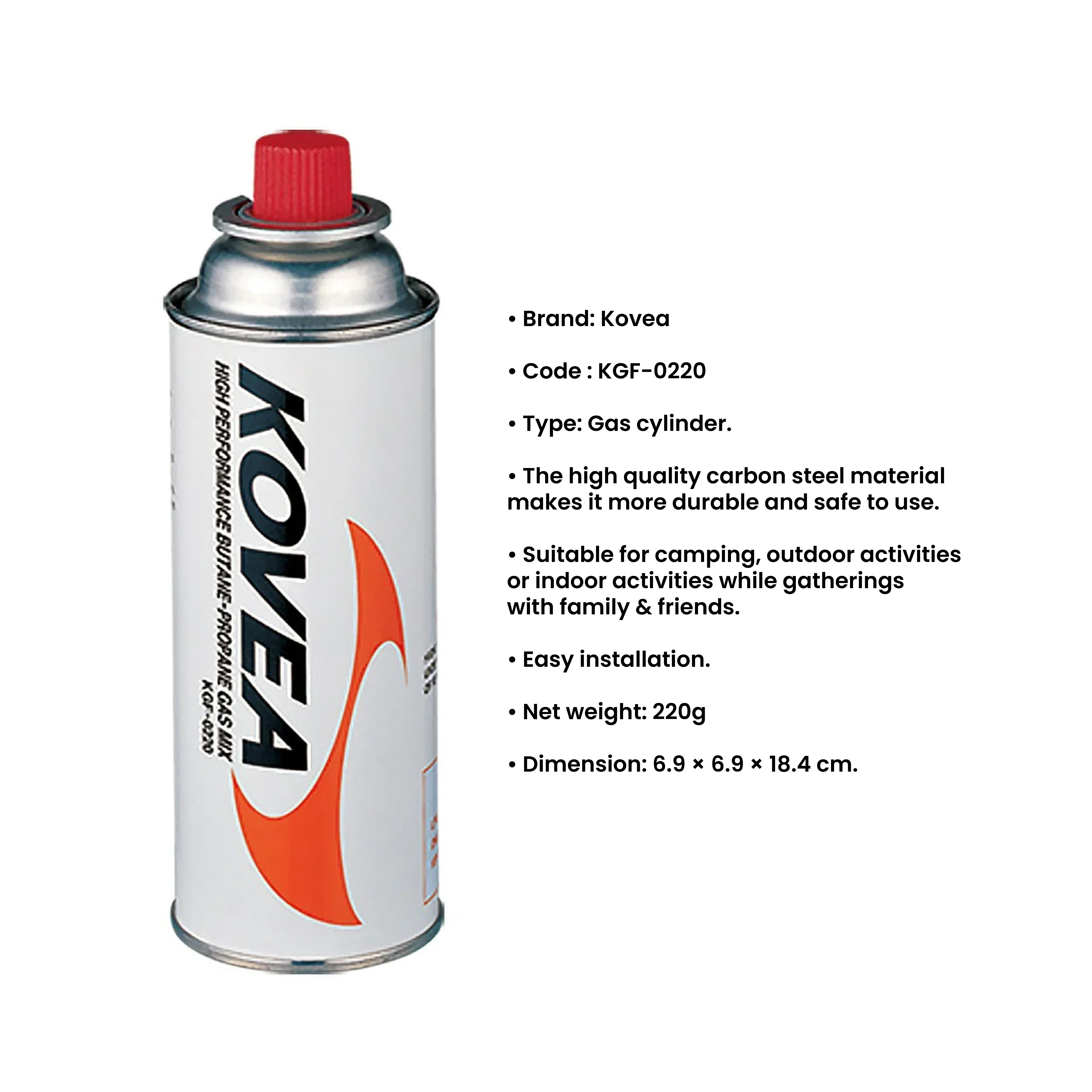 Gas Butana KOVEA KGF-0220 220g untuk Dapur Mudah Alih