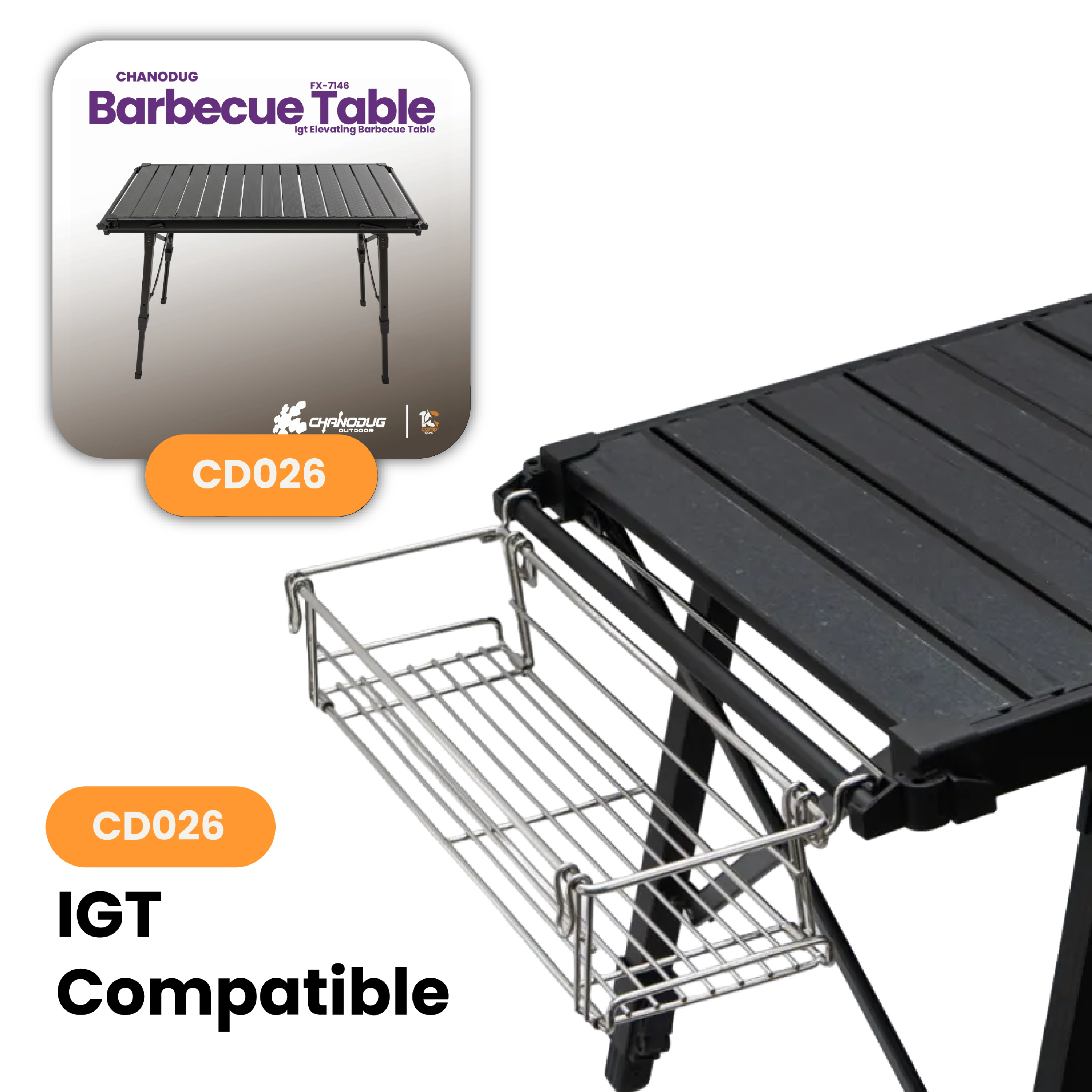IGT camping table side basket