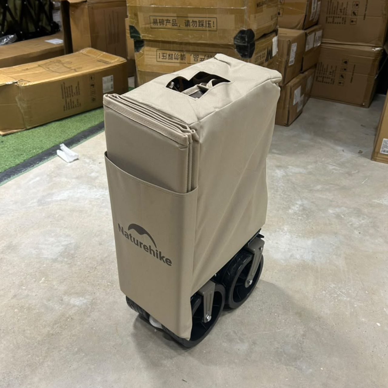 CNK2450JJ017 (Light Folding ) gathering camping cart _ Khaki /150+90L