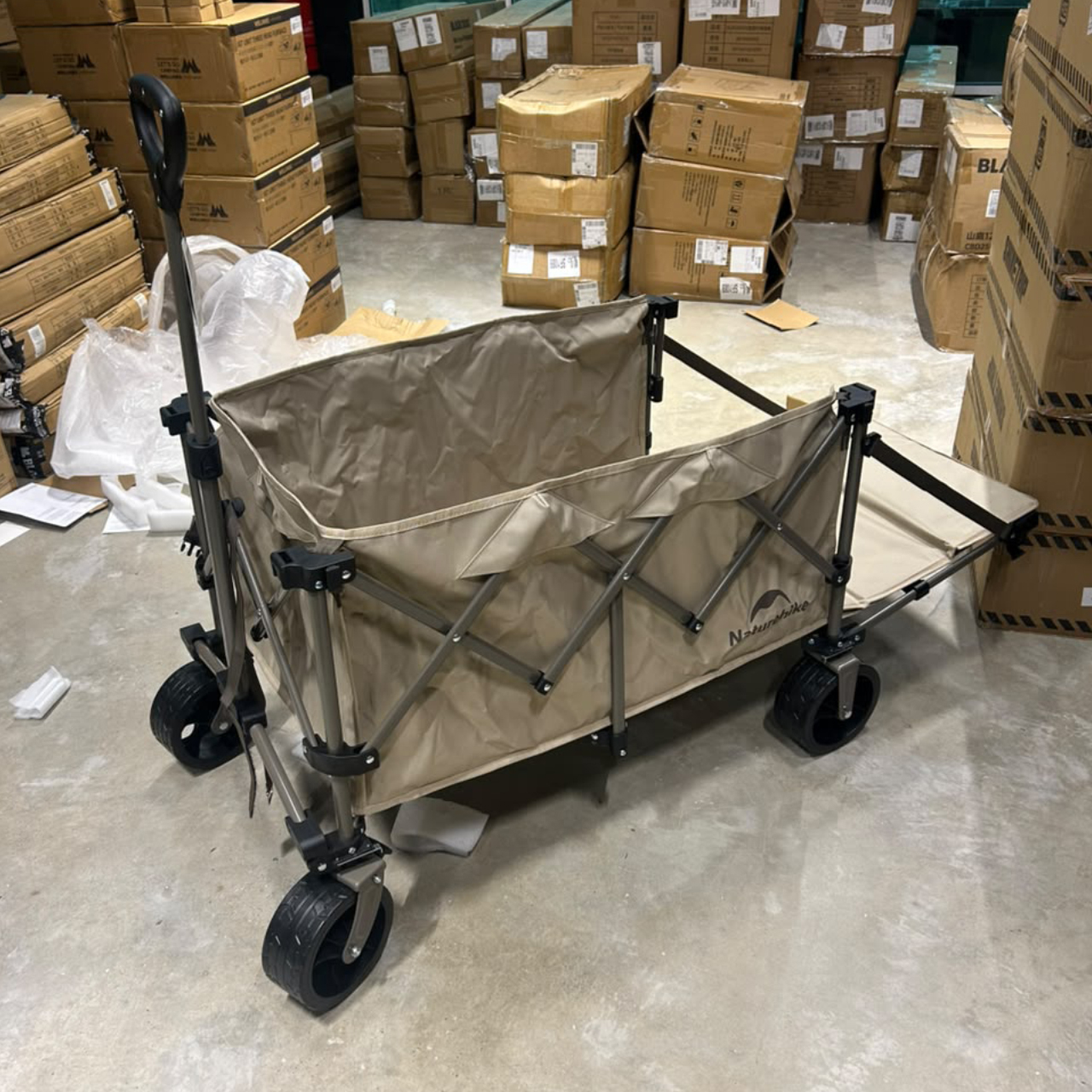 CNK2450JJ017 (Light Folding ) gathering camping cart _ Khaki /150+90L