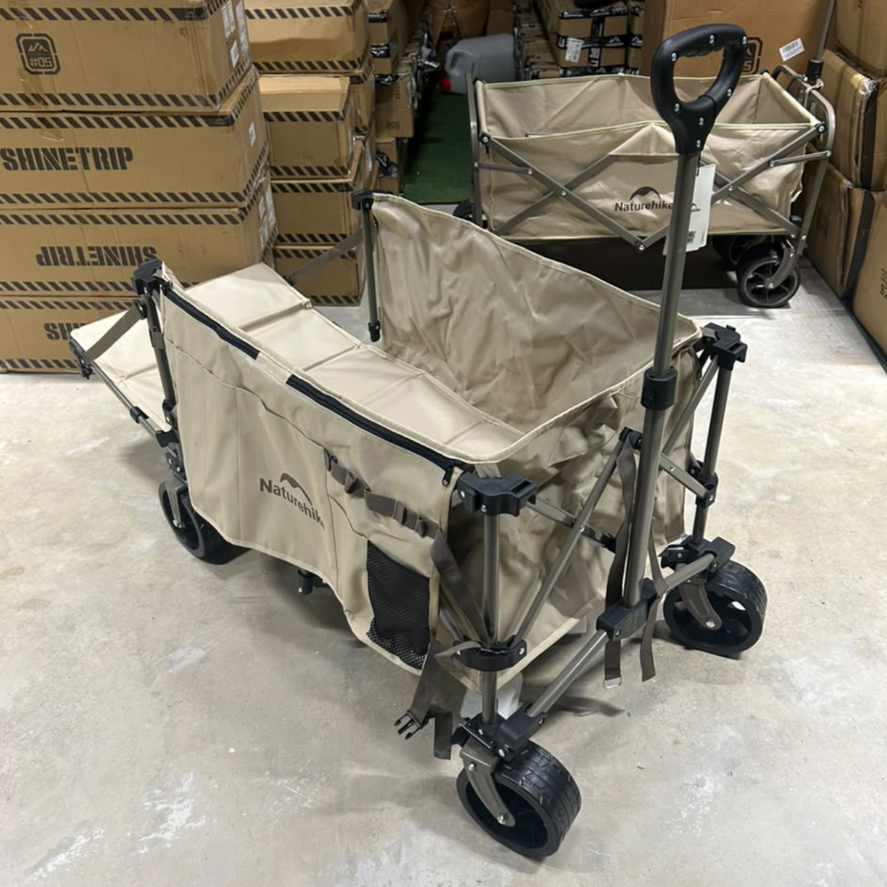 CNK2450JJ017 (Light Folding ) gathering camping cart _ Khaki /150+90L