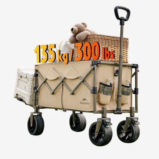 CNK2350JJ012 (Light) Folding camping cart _ Linen brown/100+50L