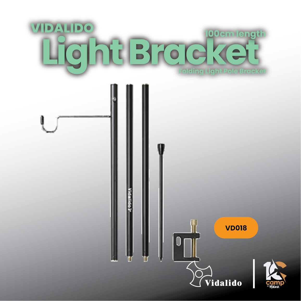 Bracket Tiang Lampu Lipat Vidalido