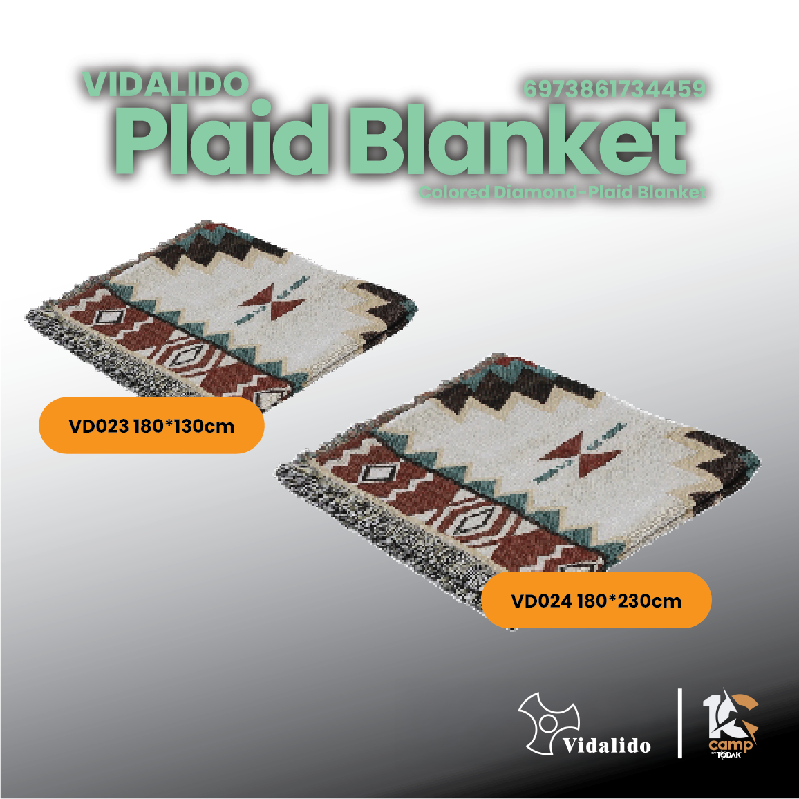 Selimut Corak Diamond Plaid Berwarna Vidalido 180×130cm