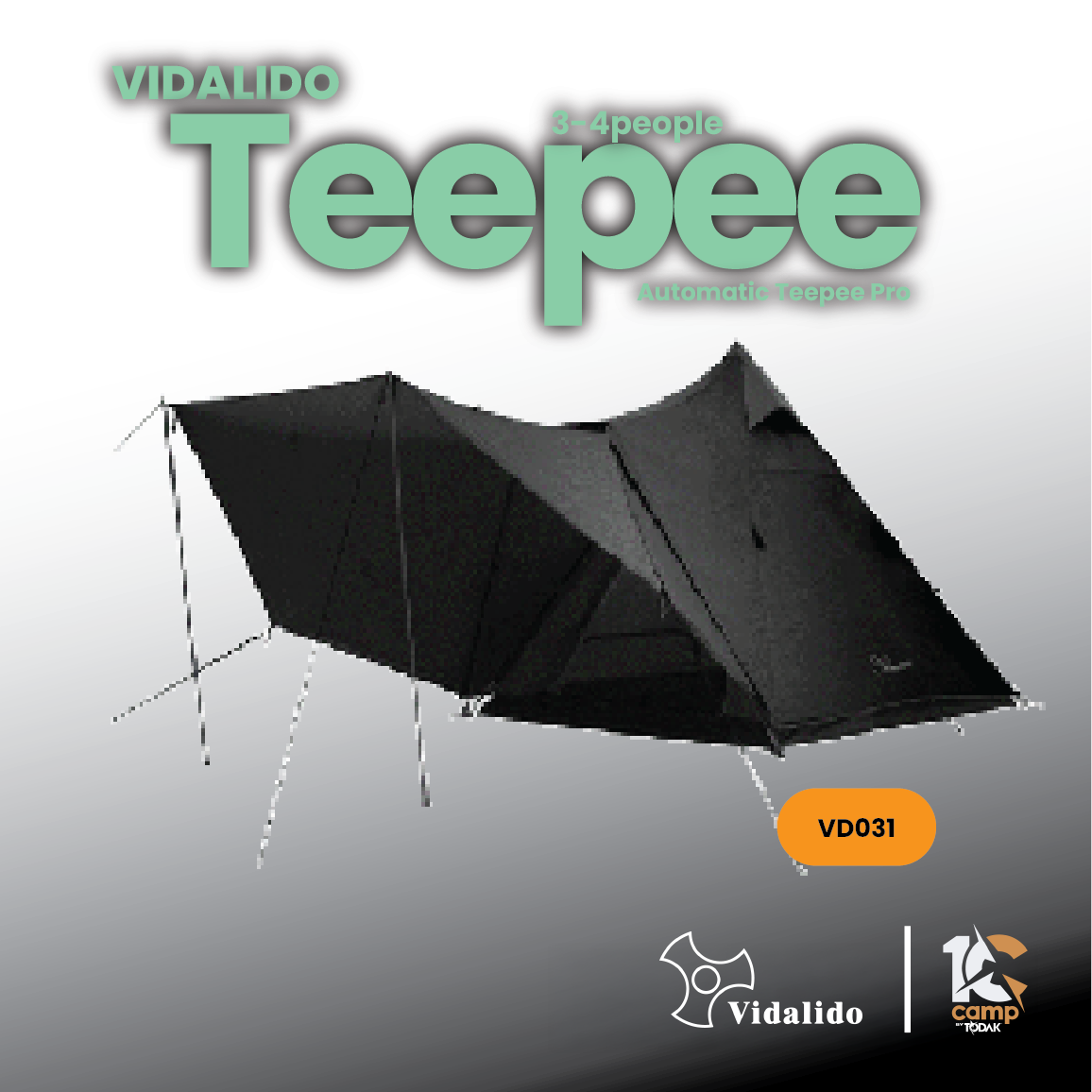 Khemah Teepee Automatik Vidalido Pro