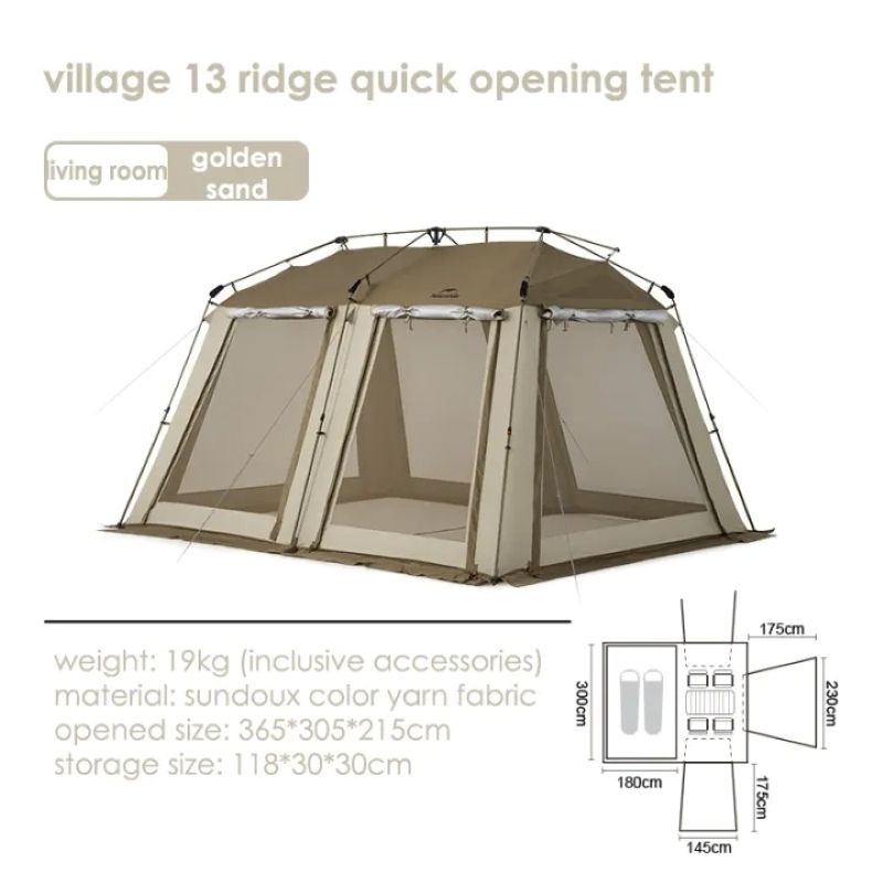 Khemah Naturehike Village 13 Quick-Open