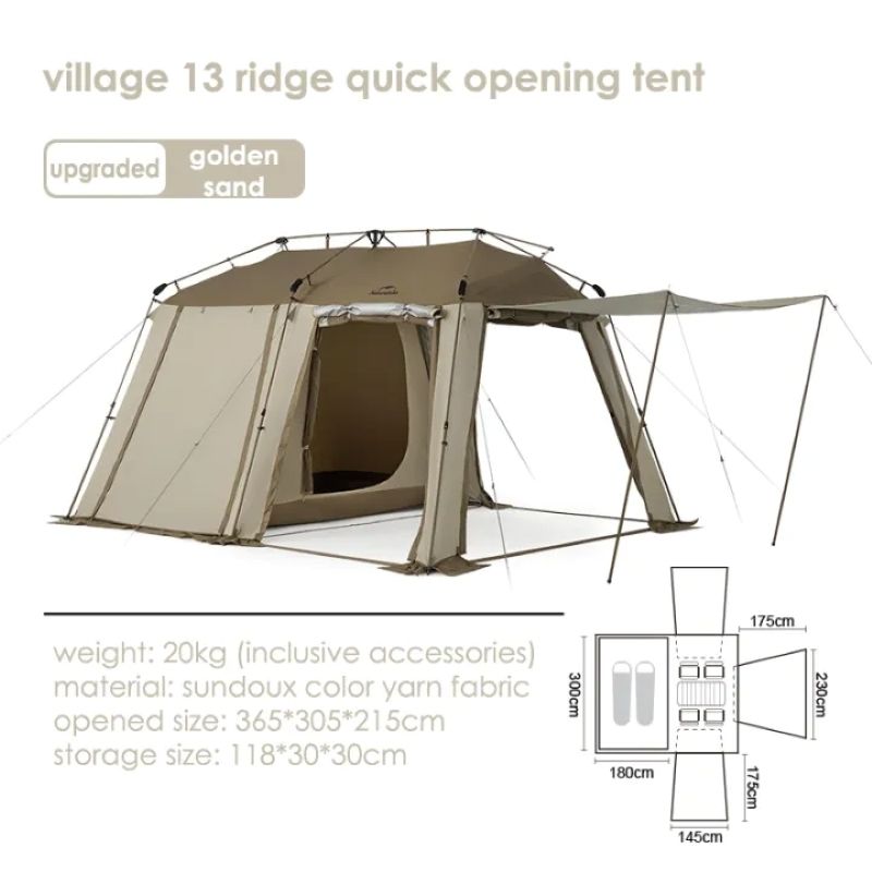 Khemah Naturehike Village 13 Quick-Open