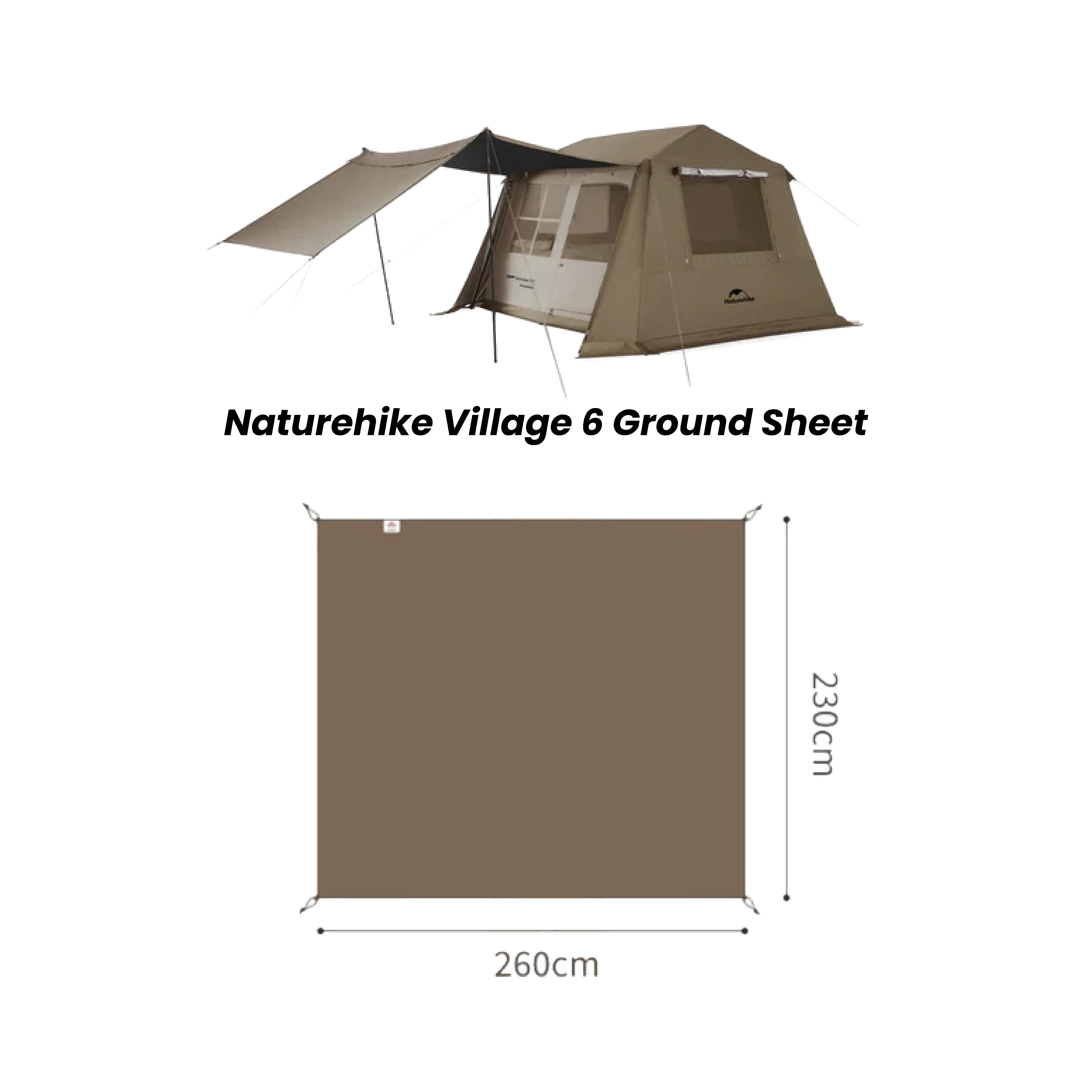 Groundsheet Naturehike untuk Khemah Village 6.0