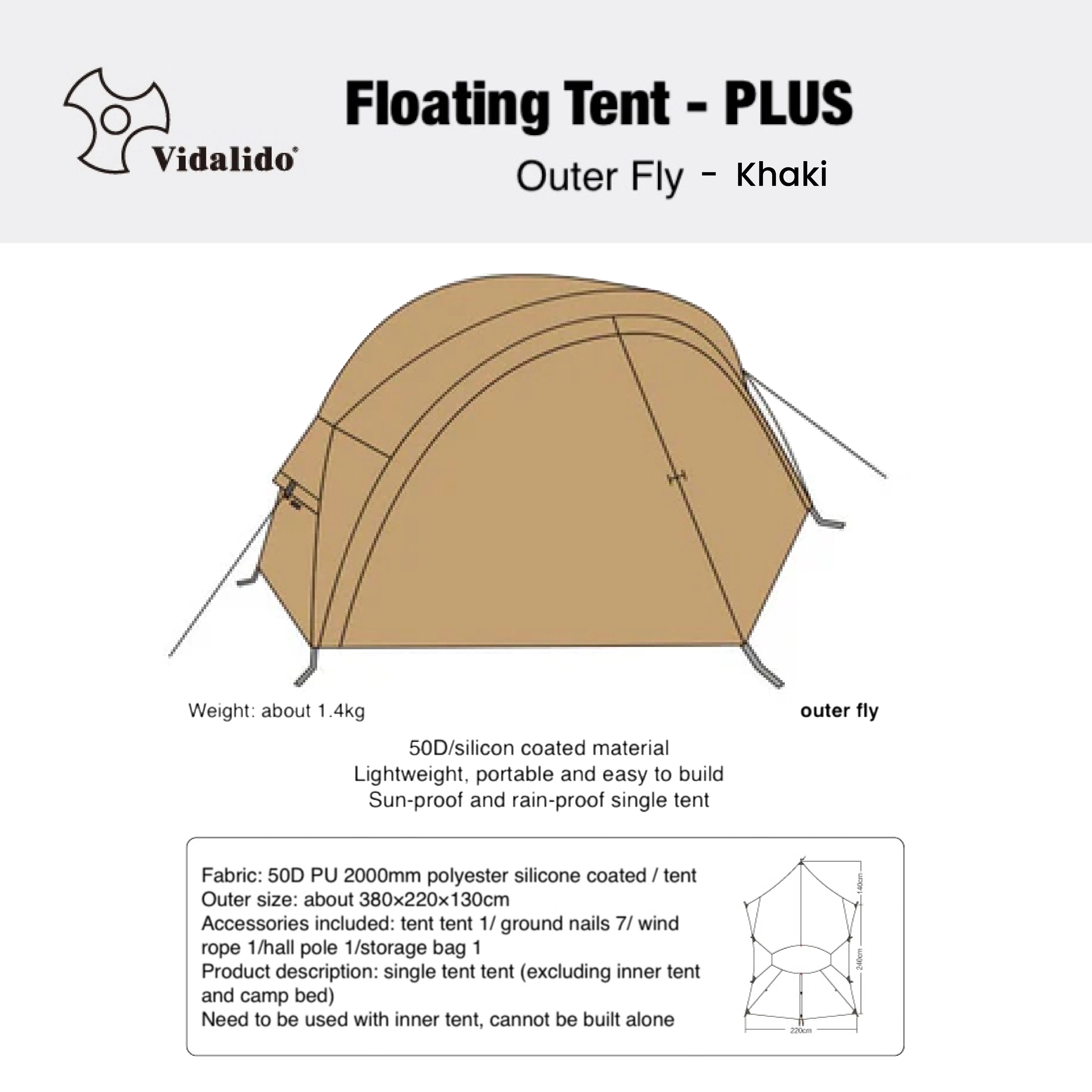 Flysheet Vidalido Floating Plus Tarp