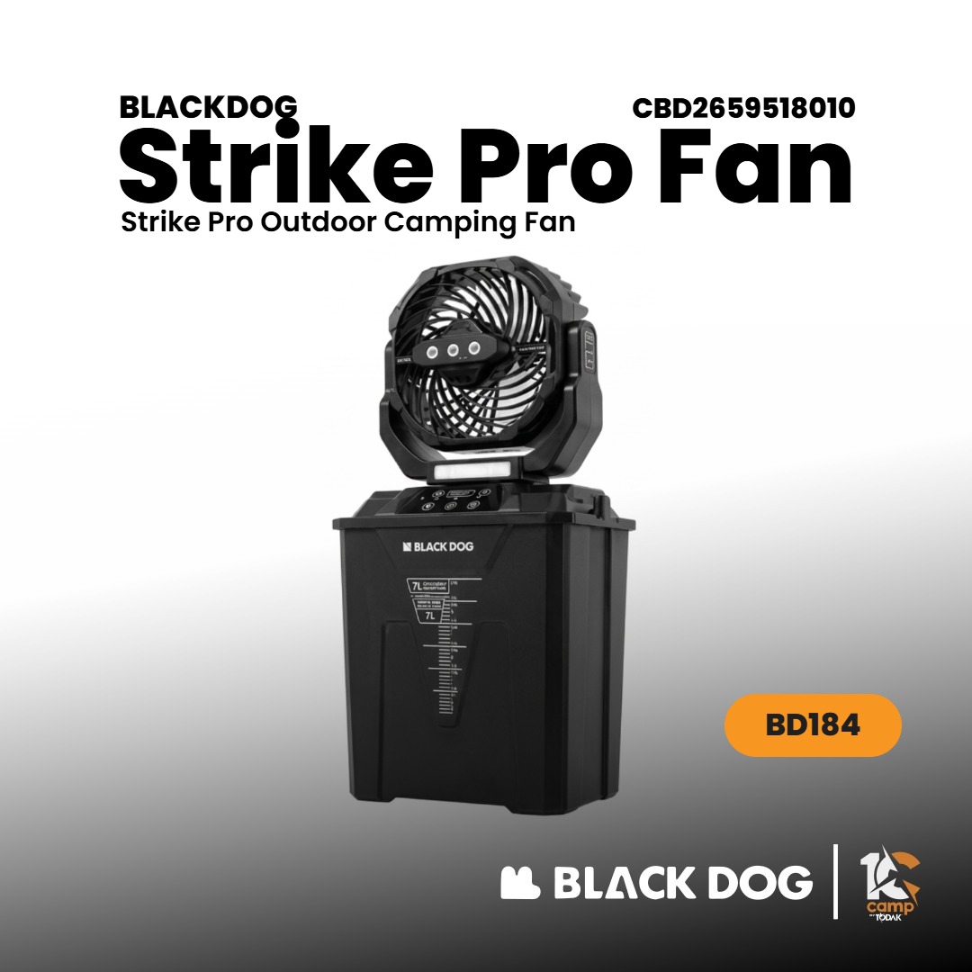 BLACKDOG CBD2659518010 Strike Pro - Outdoor Camping Fan